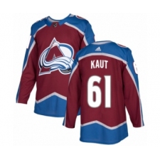 Men's Adidas Colorado Avalanche #61 Martin Kaut Authentic Burgundy Red Home NHL Jersey
