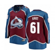 Women's Colorado Avalanche #61 Martin Kaut Authentic Maroon Home Fanatics Branded Breakaway NHL Jersey