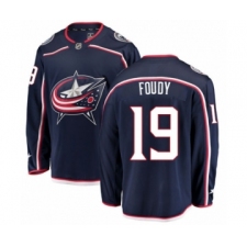 Youth Columbus Blue Jackets #19 Liam Foudy Authentic Navy Blue Home Fanatics Branded Breakaway NHL Jersey