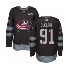 Men's Adidas Columbus Blue Jackets #91 Anthony Duclair Authentic Black 1917-2017 100th Anniversary NHL Jersey