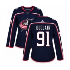 Women's Adidas Columbus Blue Jackets #91 Anthony Duclair Premier Navy Blue Home NHL Jersey