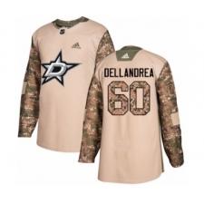 Youth Adidas Dallas Stars #60 Ty Dellandrea Authentic Camo Veterans Day Practice NHL Jersey