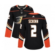 Women's Adidas Anaheim Ducks #2 Luke Schenn Premier Black Home NHL Jersey