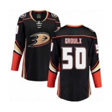 Women's Anaheim Ducks #50 Benoit-Olivier Groulx Authentic Black Home Fanatics Branded Breakaway NHL Jersey