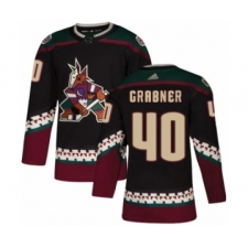 Men's Adidas Arizona Coyotes #40 Michael Grabner Premier Black Alternate NHL Jersey