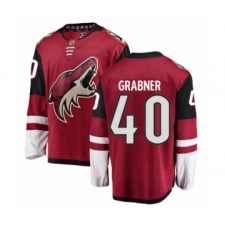 Men's Arizona Coyotes #40 Michael Grabner Authentic Burgundy Red Home Fanatics Branded Breakaway NHL Jersey