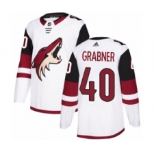 Youth Adidas Arizona Coyotes #40 Michael Grabner Authentic White Away NHL Jersey