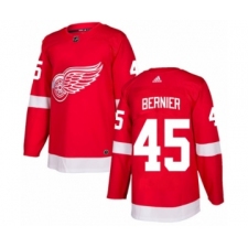 Youth Adidas Detroit Red Wings #45 Jonathan Bernier Authentic Red Home NHL Jersey