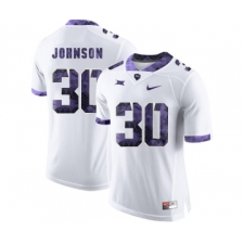 TCU Horned Frogs 30 Denzel Johnson White Print College Football Limited Jersey