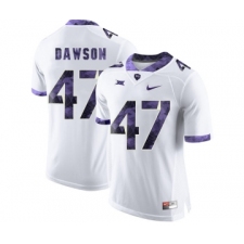 TCU Horned Frogs 47 P.J. Dawson White Print College Football Limited Jersey