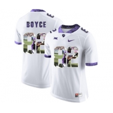 TCU Horned Frogs 82 Josh Boyce White With Portrait Print College Football Limited Jersey