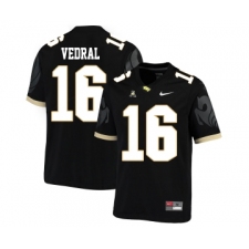 UCF Knights 16 Noah Vedral Black College Football Jersey