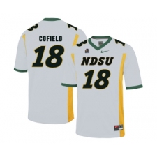 North Dakota State Bison 18 Adam Cofield White College Football Jersey