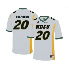 North Dakota State Bison 20 Darrius Shepherd White College Football Jersey