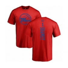 NBA Nike Philadelphia 76ers #1 Landry Shamet Red One Color Backer T-Shirt