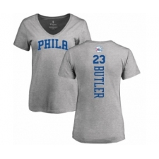 NBA Women's Nike Philadelphia 76ers #23 Jimmy Butler Ash Backer T-Shirt