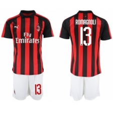 2018-19 AC Milan 13 ROMAGNOLI Home Soccer Jersey