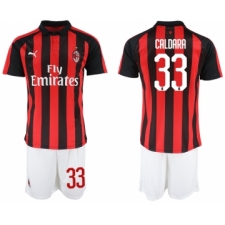 2018-19 AC Milan 33 CALDARA Home Soccer Jersey