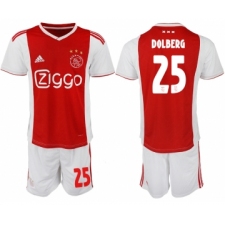 2018-19 AFC Ajax 25 DOLBERG Home Soccer Jersey