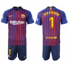 2018-19 Barcelona 1 TERSTEGEN Home Soccer Jersey