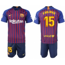 2018-19 Barcelona 15 PAULINHO Home Soccer Jersey
