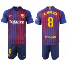2018-19 Barcelona 8 A.INIESTA Home Soccer Jersey