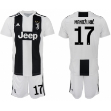 2018-19 Juventus FC 17 MANDZURIC Home Soccer Jersey