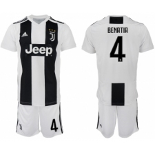 2018-19 Juventus FC 4 BENATIA Home Soccer Jersey