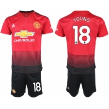 2018-19 Manchester United 18 YOUNG Home Soccer Jersey