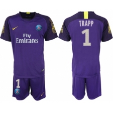 2018-19 Paris Saint-Germain 1 TRAPP Home Violet Goalkeeper Soccer Jersey