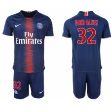 2018-19 Paris Saint-Germain 32 DANI ALVES Home Soccer Jersey