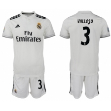 2018-19 Real Madrid 3 VALLEJO Home Soccer Jersey