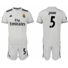 2018-19 Real Madrid 5 JIDANE Home Soccer Jersey