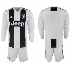 2018-19 Juventus Home Long Sleeve Soccer Jersey