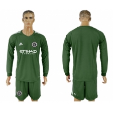 2018-19 New York City FC Army Green Goalkeeper Long Sleeve Soccer Jersey