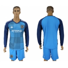 2018-19 New York City FC Lake Blue Goalkeeper Long Sleeve Soccer Jersey