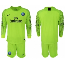 2018-19 Pari Saint-Germain Fluorescent Green Goalkeeper Long Sleeve Soccer Jersey