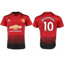 2018-19 Manchester United 10 IBRAHIMOVIC Home Thailand Soccer Jersey