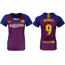 2018-19 Barcelona 9 SUAREZ Home Women Soccer Jersey