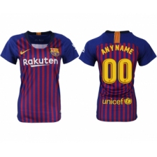 2018-19 Barcelona Home Customized Women Soccer Jersey
