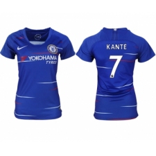 2018-19 Chelsea 7 KANTE Home Women Soccer Jersey