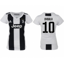 2018-19 Juventus 10 DYBALA Home Women Soccer Jersey