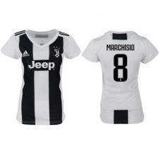 2018-19 Juventus 8 MARCHISIO Home Women Soccer Jersey