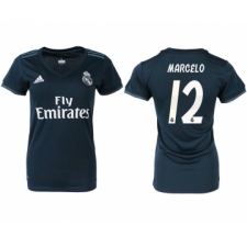 2018-19 Real Madrid 12 MARCELO Away Women Soccer Jersey