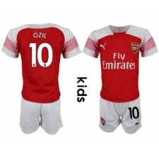 2018-19 Arsenal 10 OZIL Home Youth Soccer Jersey