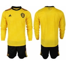 Belgium Away 2018 FIFA World Cup Long Sleeve Soccer Jersey