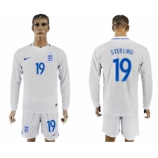England 19 STERLING Goalkeeper Home 2018 FIFA World Cup Long Sleeve Soccer Jerse