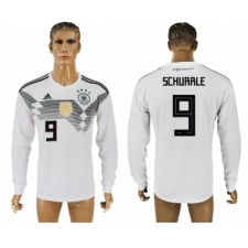 Germany 9 SCHURRLE Home 2018 FIFA World Cup Long Sleeve Thailand Soccer Jersey