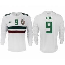 Mexico 9 RAUL Away 2018 FIFA World Cup Long Sleeve Thailand Soccer Jersey