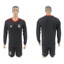 Mexico Black Goalkeeper 2018 FIFA World Cup Long Sleeve Soccer Jersey